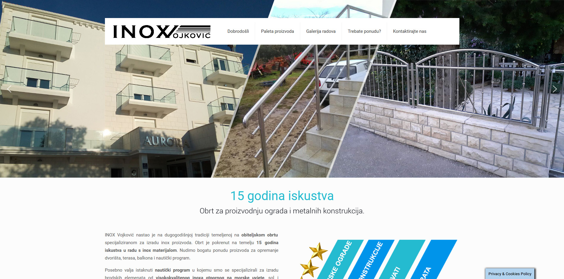 INOX - Vojković - Zadar • Aluminij i inox program proizvoda